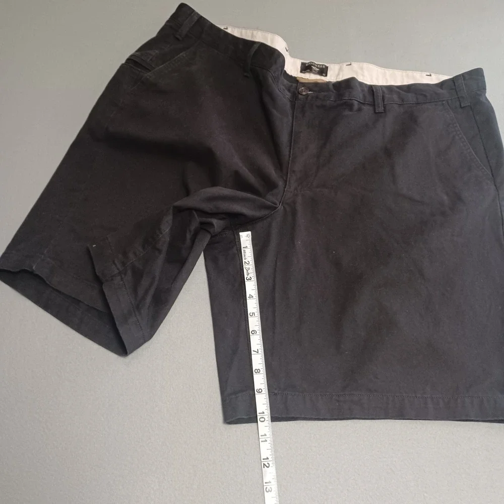 Dockers Chino Shorts Mens 48 Black 5 Pocket Flat Front Casual Cotton Twill